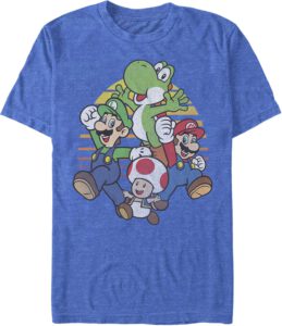 Nintendo Men's Nintendo Mario and Friends Circle Retro T-Shirt