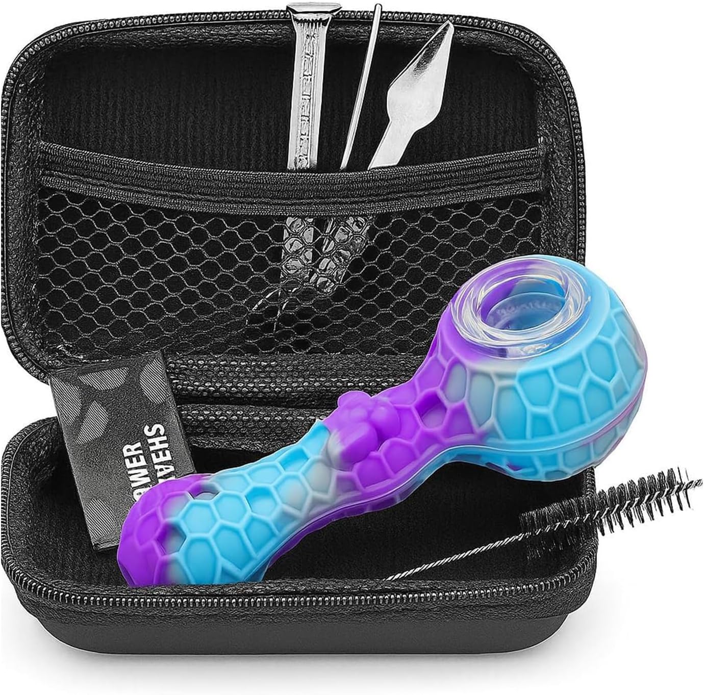 Tobacco Pipe – Collectible Gorgeous Gift Pipe, Pipe Starter Kit for Beginners (Blue Bee Pattern)