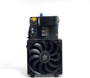 New Upgraded Bitcoin Miner NerdQaxe++ Rev 6.1 6T 100W | 2.4G WiFi 16.5 J/TH Crypto Machine, Quiet Open-Source Mining Machine, Dual Fan Design, High Efficiency (Black)