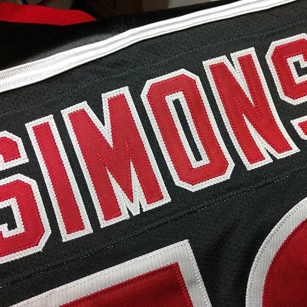 Two color hockey nameplate