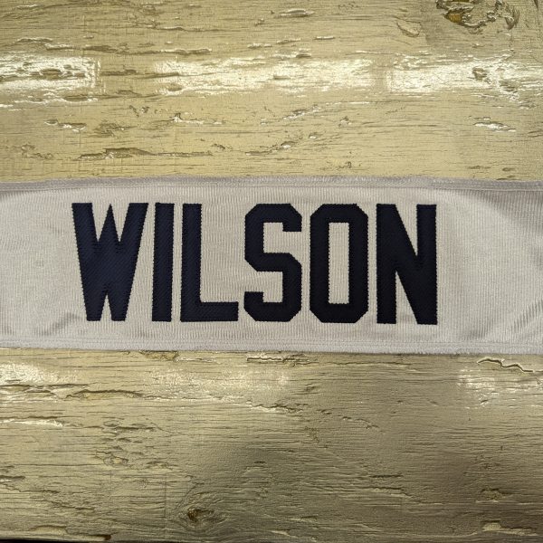 White Dazzle Fabric Nameplate