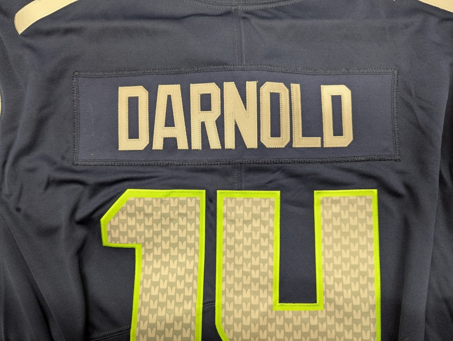 Custom Seahawks Nameplate Is your jersey navy or white? We got