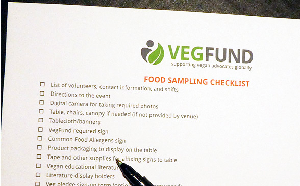 Food sampling checklist