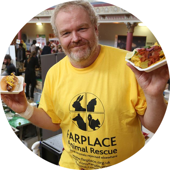 Gareth Edwards, Farplace Animal Rescue, talks about VegFund