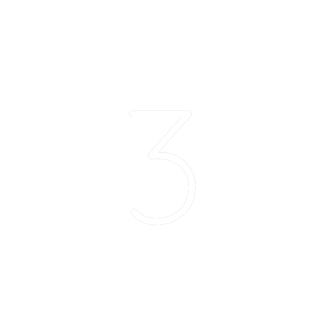 White number three icon.