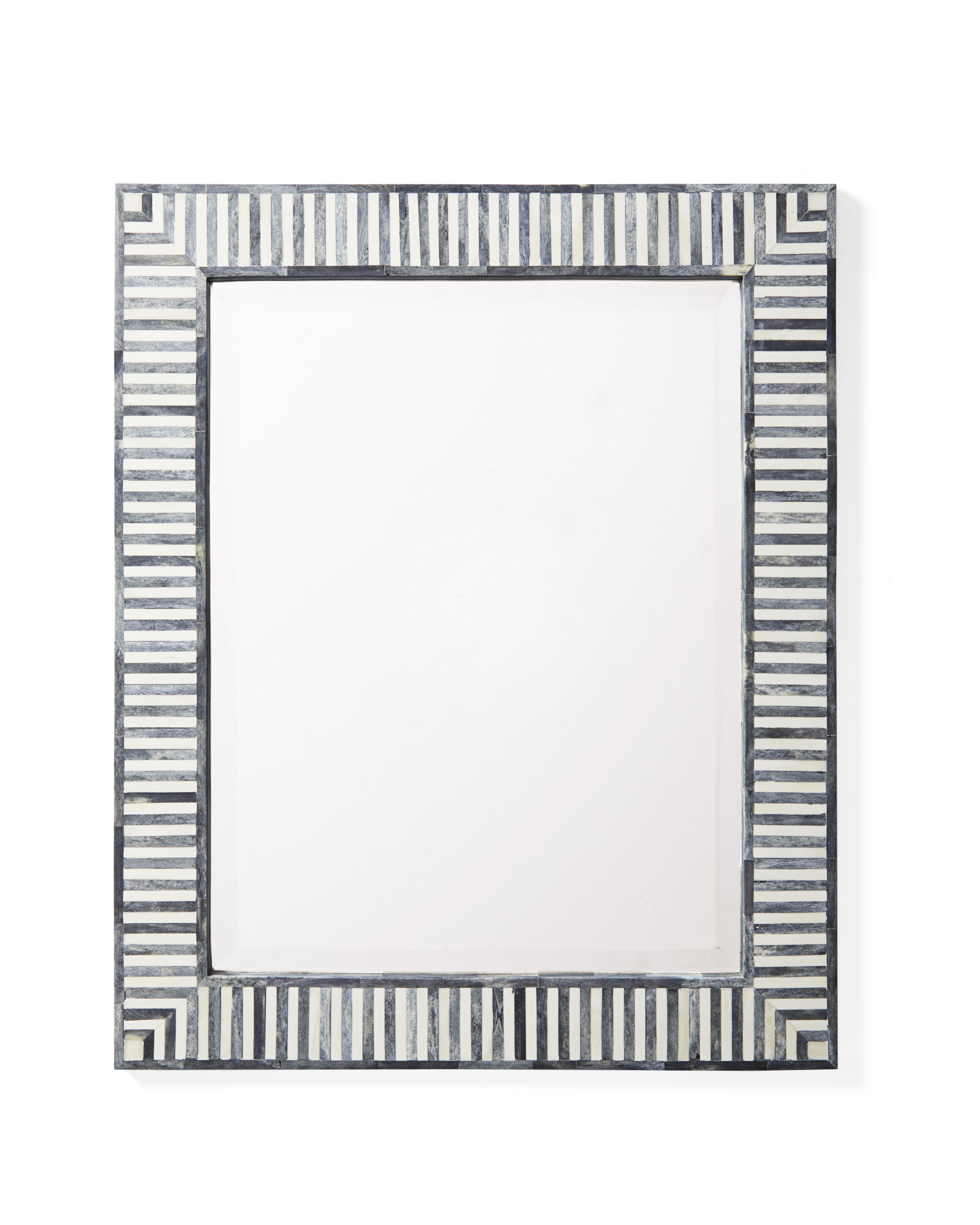Bar Harbor Bone Inlay Mirror, Small, Fog
