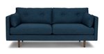 Anton Sofa, Twilight Blue and Honey Walnut
