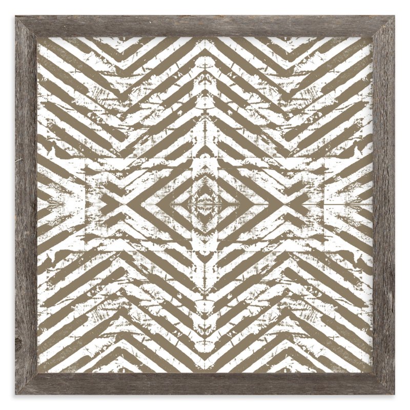 No. 8 A, 30" X 30", Reclaimed Barn Wood Frame, Grey, Standard Plexi & Materials, Standard Borders & Matting