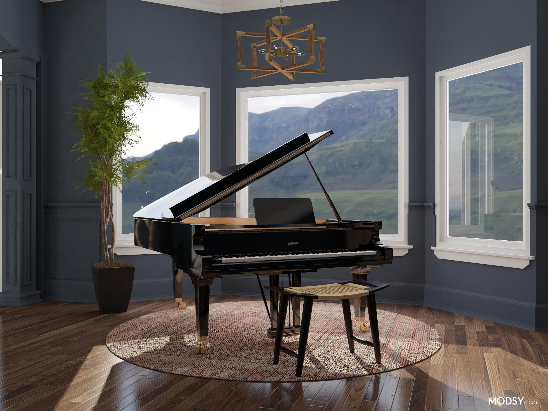 Music With A View Living Room Design Ideas & Photos