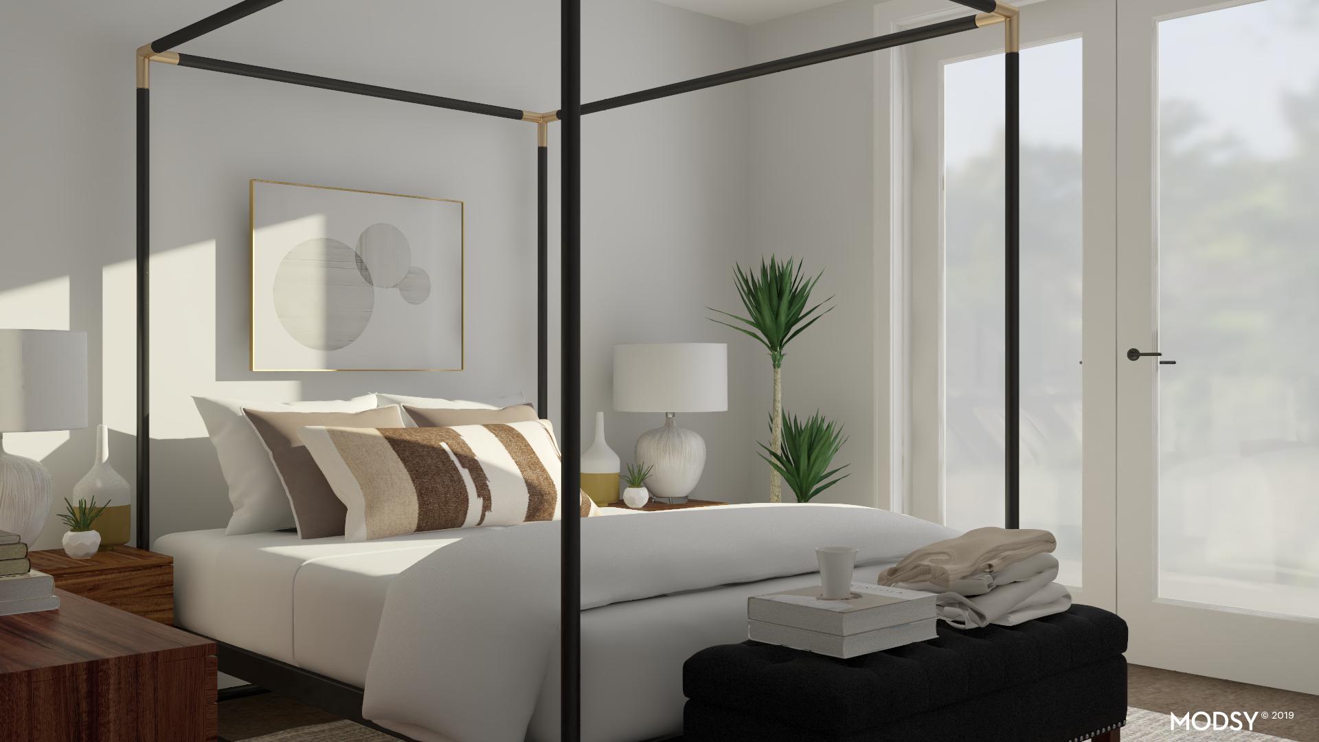 Extra Storage In A Mod Bedroom Bedroom Design Ideas & Photos