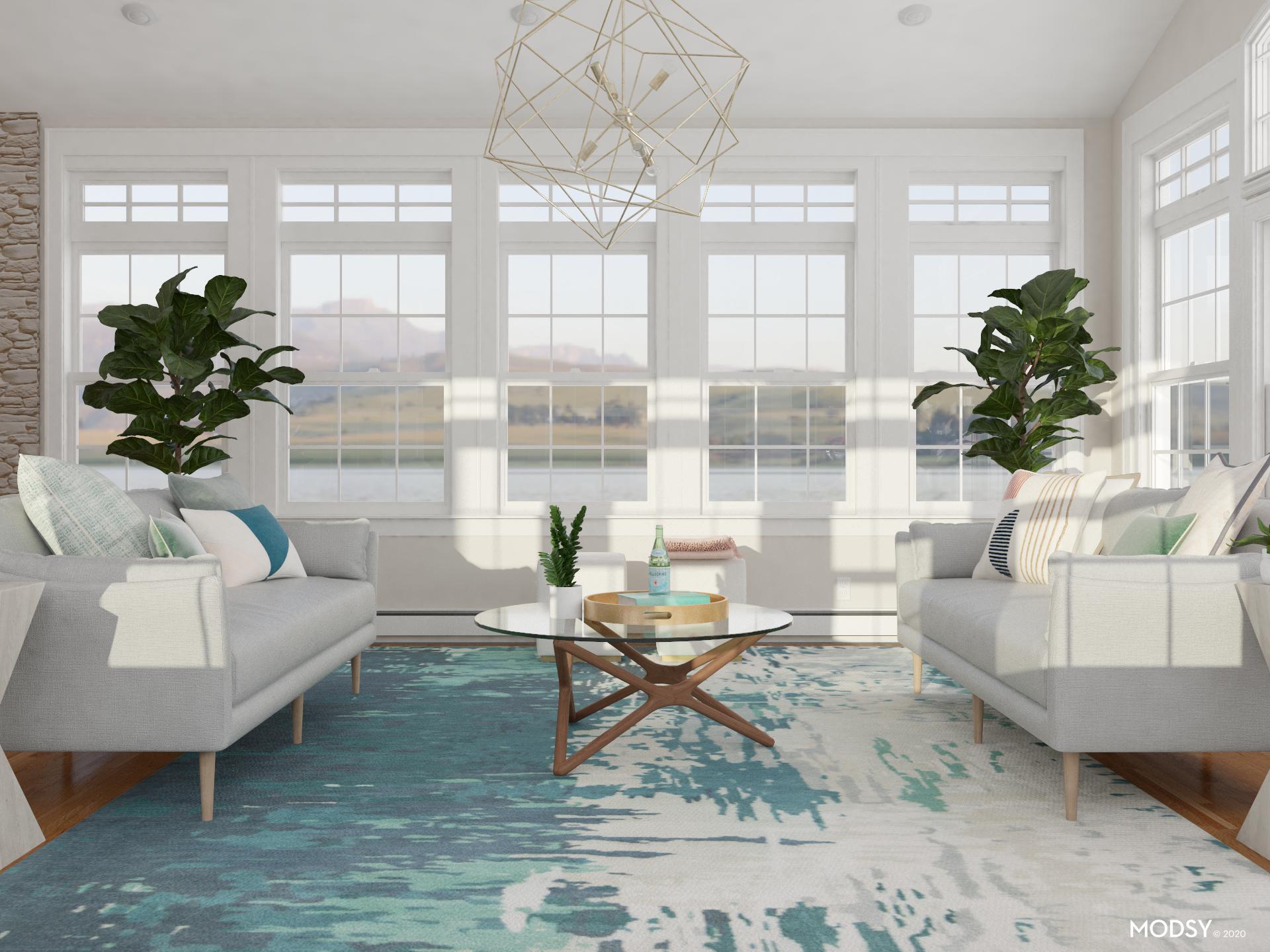 Sea Of Green: Mid-Century Living Room | Mid-Century Modern-Style Living