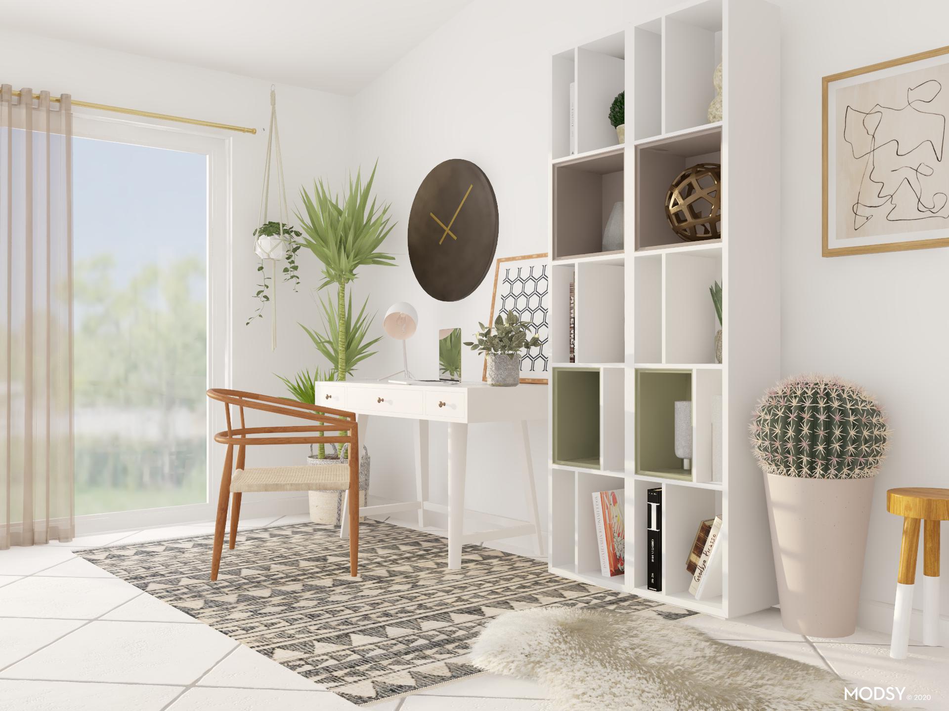 Adding Fur To A Minimalist Office - Home Office Design Ideas & Photos