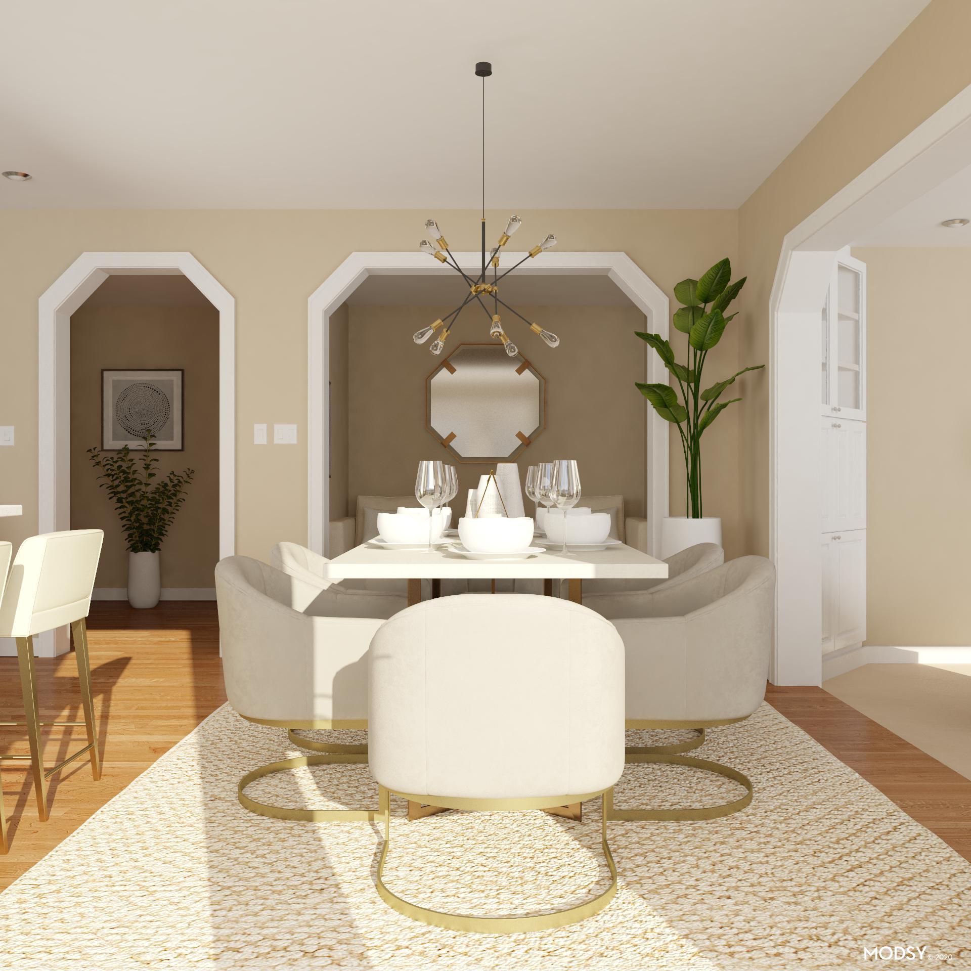 Modern Pet Friendly Dining Room Dining Room Design Ideas & Photos