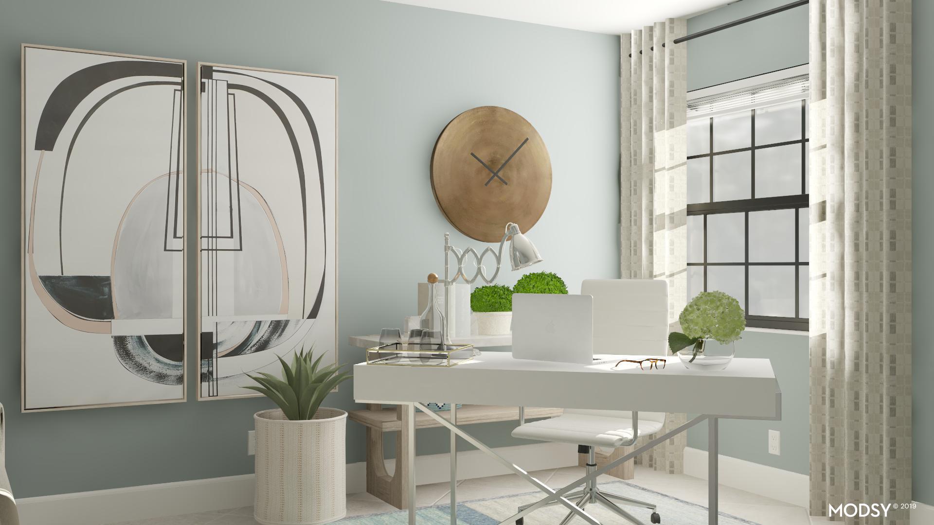 Pastel Office Beyond The Pale Home Office Design Ideas & Photos