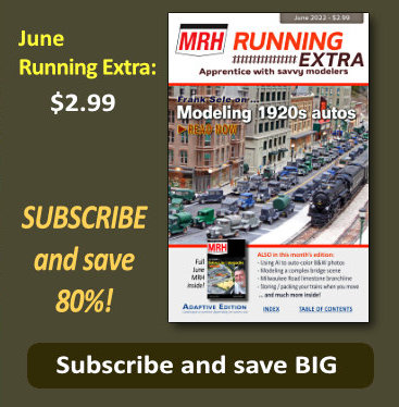 In the June Running Extra: Frank Sele shows how he models 1920 autos en-masse