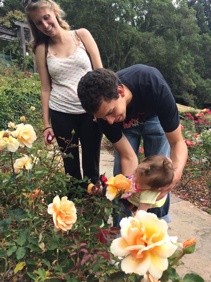 smelling the flowers