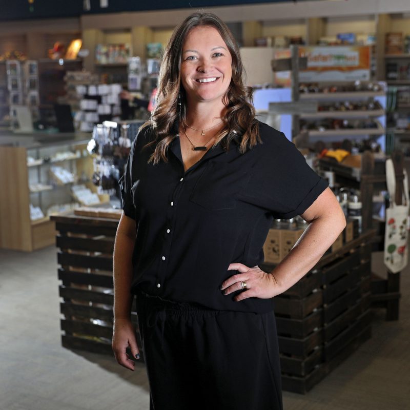 Kristen standing in the Museum Store