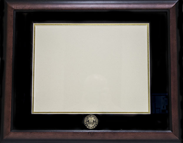 Custom Certificate Frame, High Gloss Briarwood Custom Certificate Frame, High Gloss Briarwood