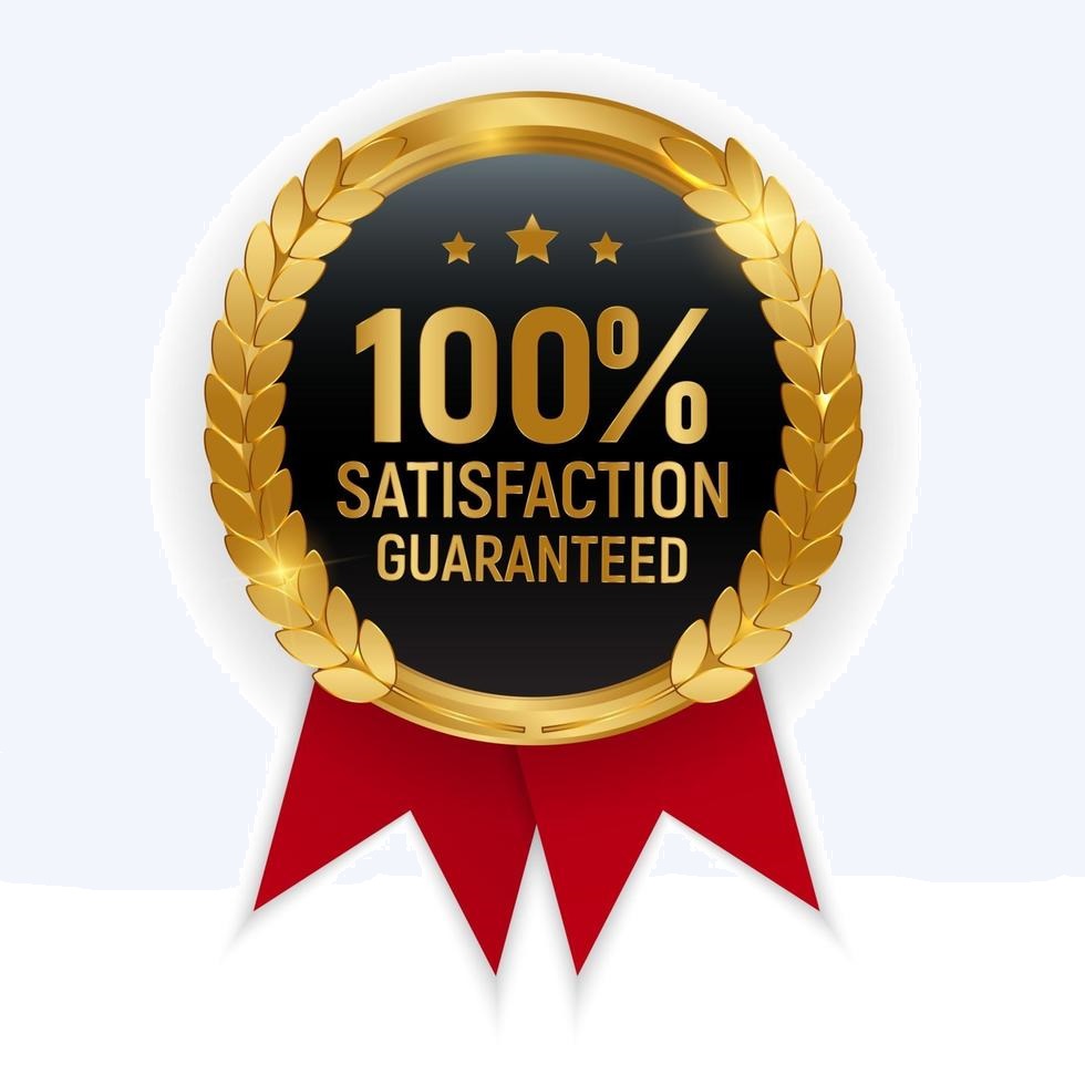 Satisfaction guaranteed 100% badge
