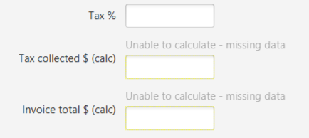 Unable to calculate warning message in form