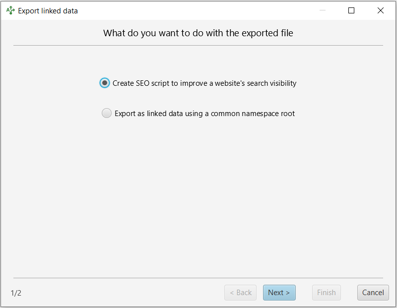 schema.org SEO setup - export script wizard