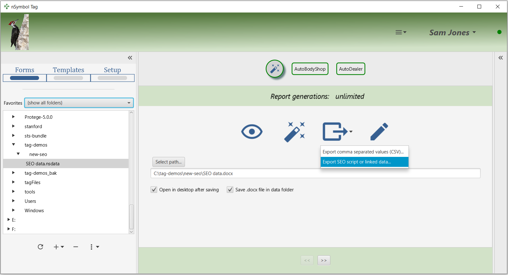 schema.org SEO setup - generation page