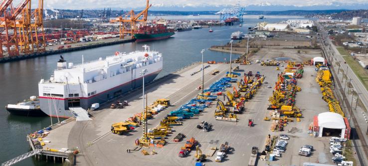 aerial of breakbulk terminal