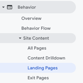 GA - Landing Pages