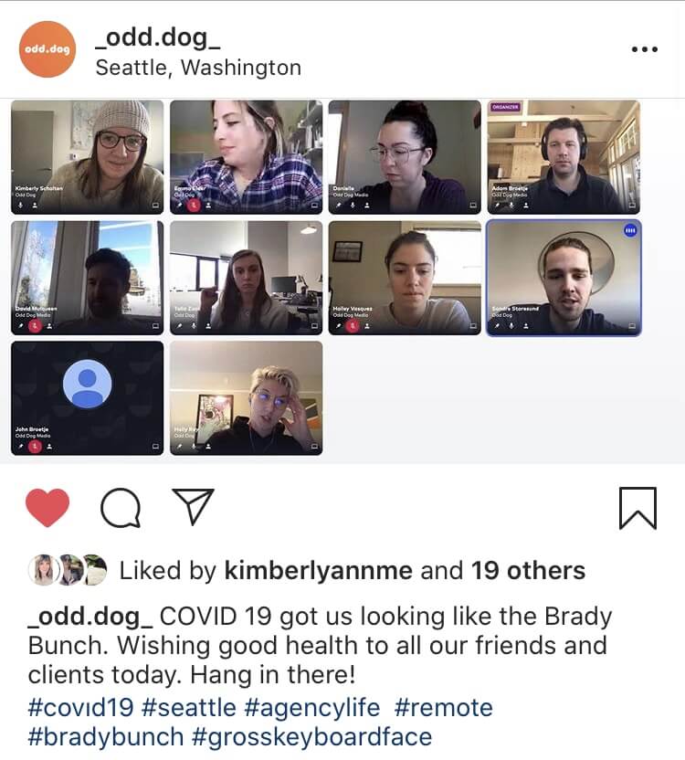 Odd Dog's video conference meeting during COVID-19 outbreak