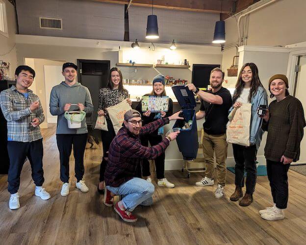 Odd Dog group photo at recycling training