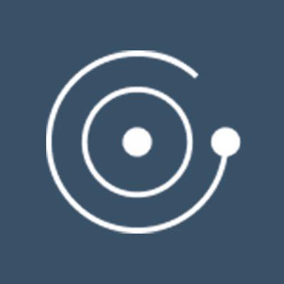 Agora logo - white circles on blue background