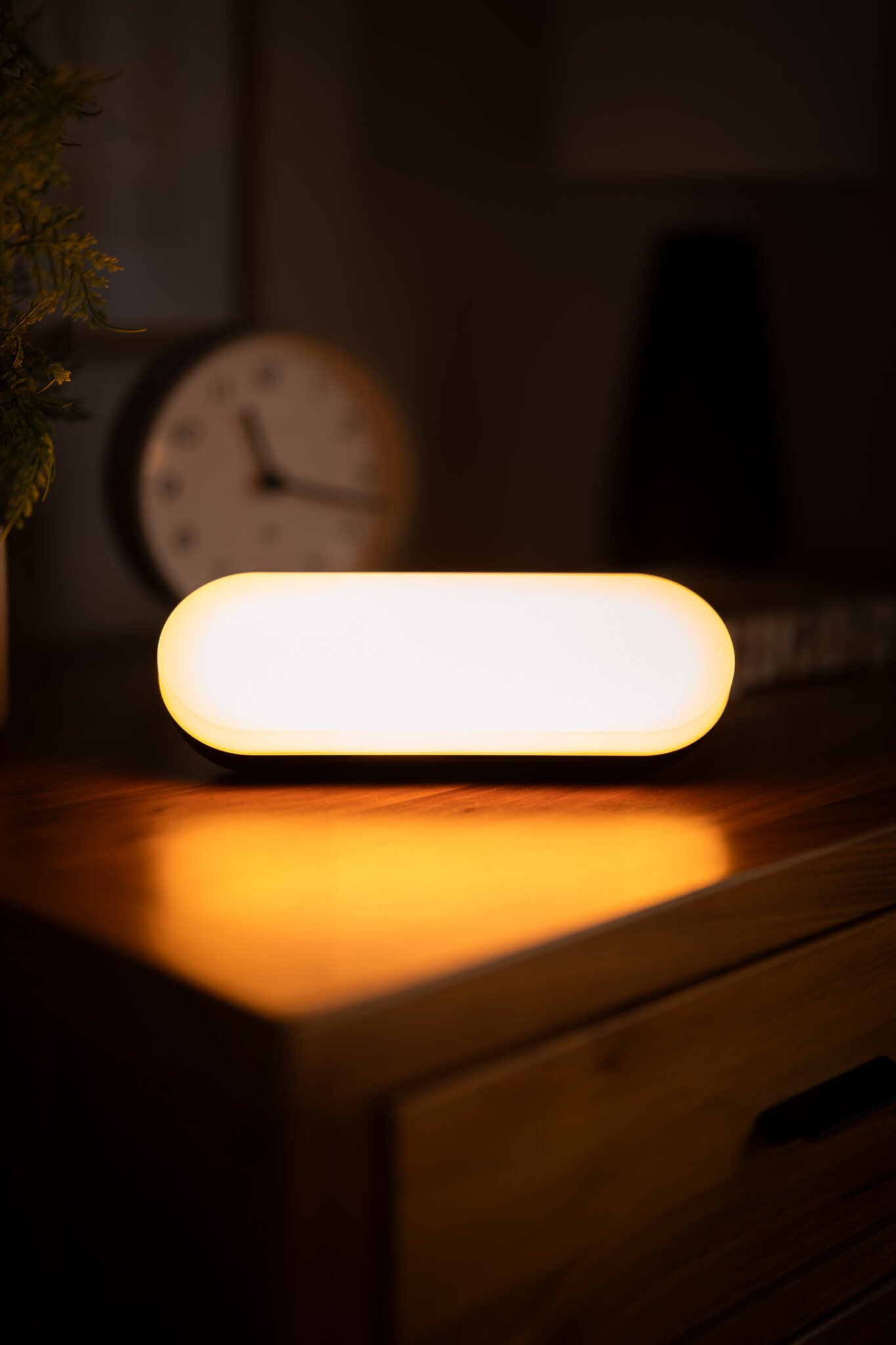 tuo travel product lit up on table