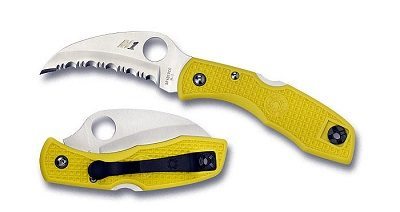 Spyderco Tasman Salt Spyderedge Knife, Yellow