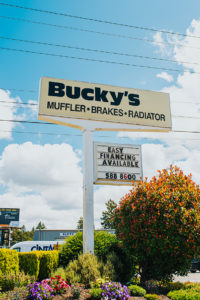 Bucky's Lakewood Auto repair location billboard