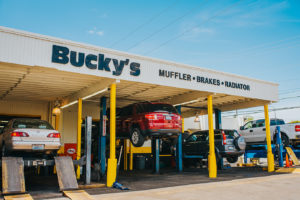 SUV being repaired at Bucky's Auto Repair Tacoma 48th Street