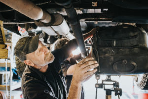 Car being repaired at Bucky's Tacoma Sprague Auto repair location