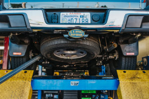 US army veterans car at Bucky's Tacoma Narrows Auto repair location