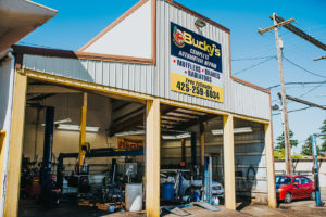 Car being repaired at Bucky's Everett Auto repair location