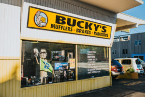 Bucky's Everett Auto repair location front window