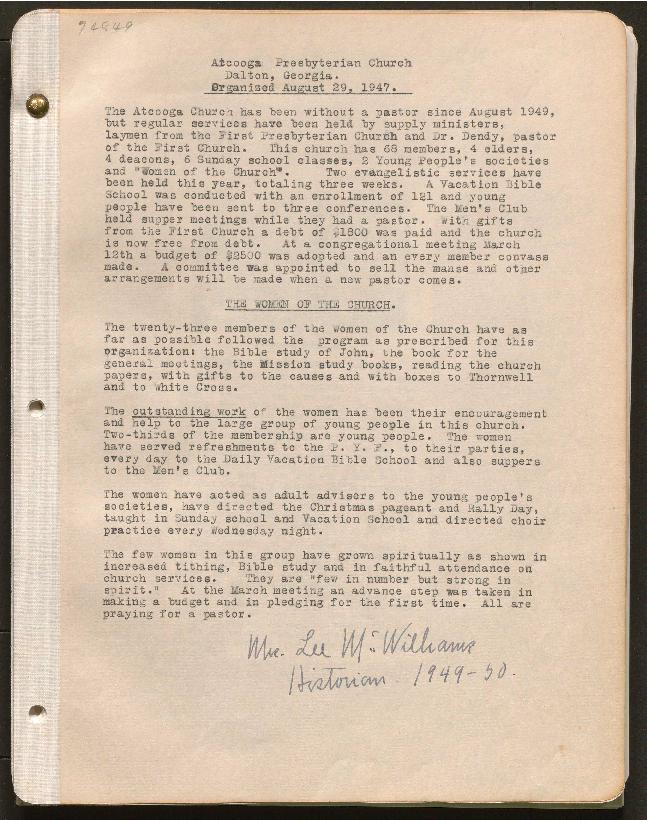 This history includes the years 1947-1952, 1958-1961.