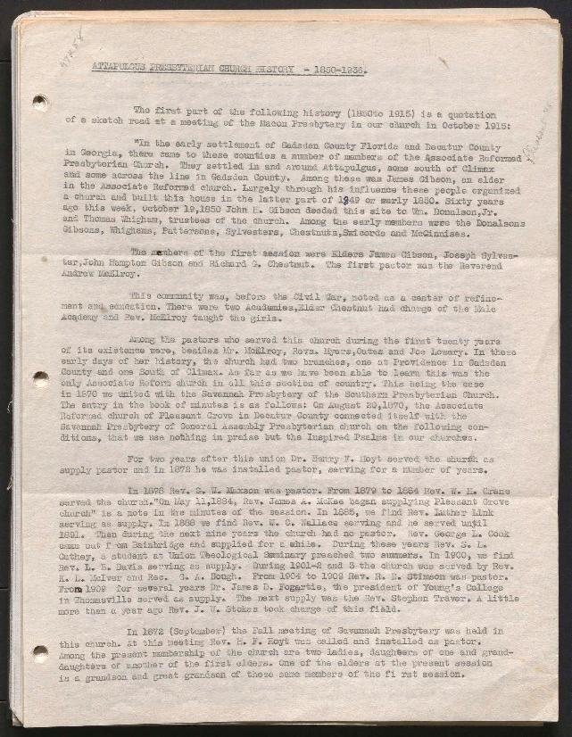 This history includes the years 1936-1950, 1952-1955, 1972. It also includes a summary of the years 1850-1936 and 1929-1936 (part of the 1936 history).