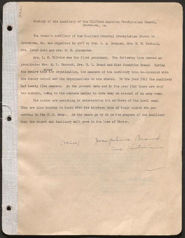 This history includes the year 1942. It also includes a summary of the years 1927-1942 (part of the 1942 history).