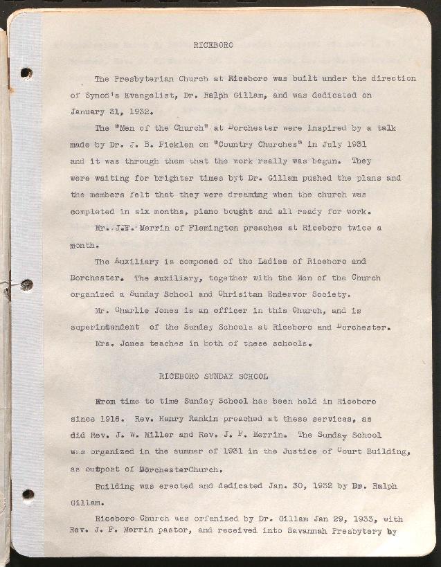This history includes the years 1950-1952. It also includes a summary of the years 1932-1935 and a photograph of the church.
