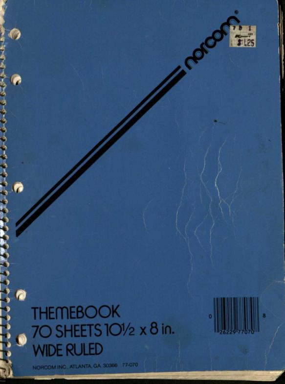 Record book that includes meeting minutes for Bethlehem Primitive Baptist Church in Cook County, 1988-1992.