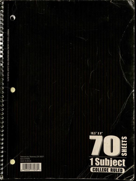 Record book that includes meeting minutes for Bethlehem Primitive Baptist Church in Cook County, 2008-2012.