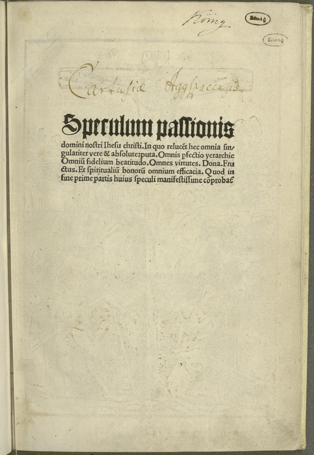 Summary: First edition of Ulrich Pinder&#039;s Passion narrative richly illustrated with 77 woodcut images (39 full page). Pinder was medical doctor, who had served as the court physician of the Elector Frederick the Wise of Saxony. After 1493 he was the town physician for the city of Nuremberg, where he also wrote several medical tracts and published a variety of books with the printer Friedrich Peypus. For this work, Pinder employed the services of the engravers Hans Schaufelein, who contributed 39 woodcuts, and Hans Baldung Grien, who contributed 21 woodcuts.