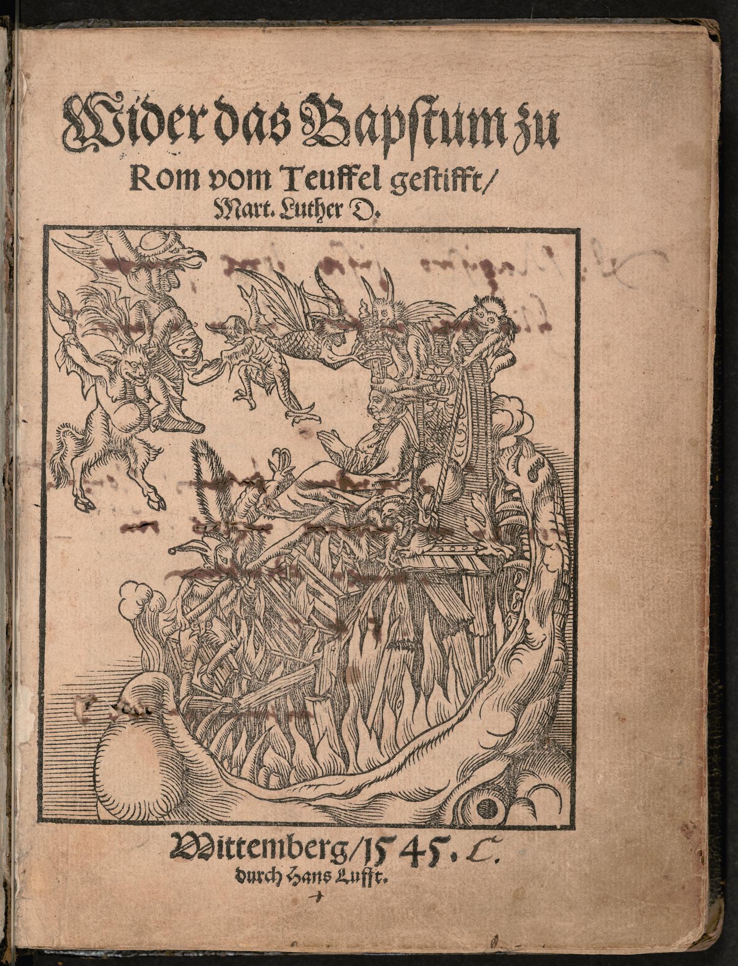 Summary: Luther&#039;s last great reckoning with the pope, issued in the year before his death, is a particularly biting satire. In the tract, Luther attacks both Divine and ecclesiastical legitimacy for the papacy.