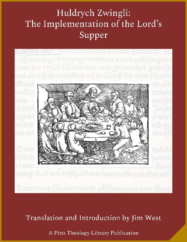 The digital edition of an introduction to and translation of Ulrich Zwingli&#039;s &quot;Actio[n] oder Brauch des Nachtmals, Gedechtnus, oder Dancksagung Christi wie sy auff Osteren zu[o] Zürich angehebt wirt, jm Jar alls man zalt M.D. XXV,&quot; originally published by Hans Hager in Zürich, Switzerland in 1525. The original text is one of two edition published in 1525 of Zwingli&#039;s reform of the mass on the basis of a &quot;biblically based&quot; liturgy.