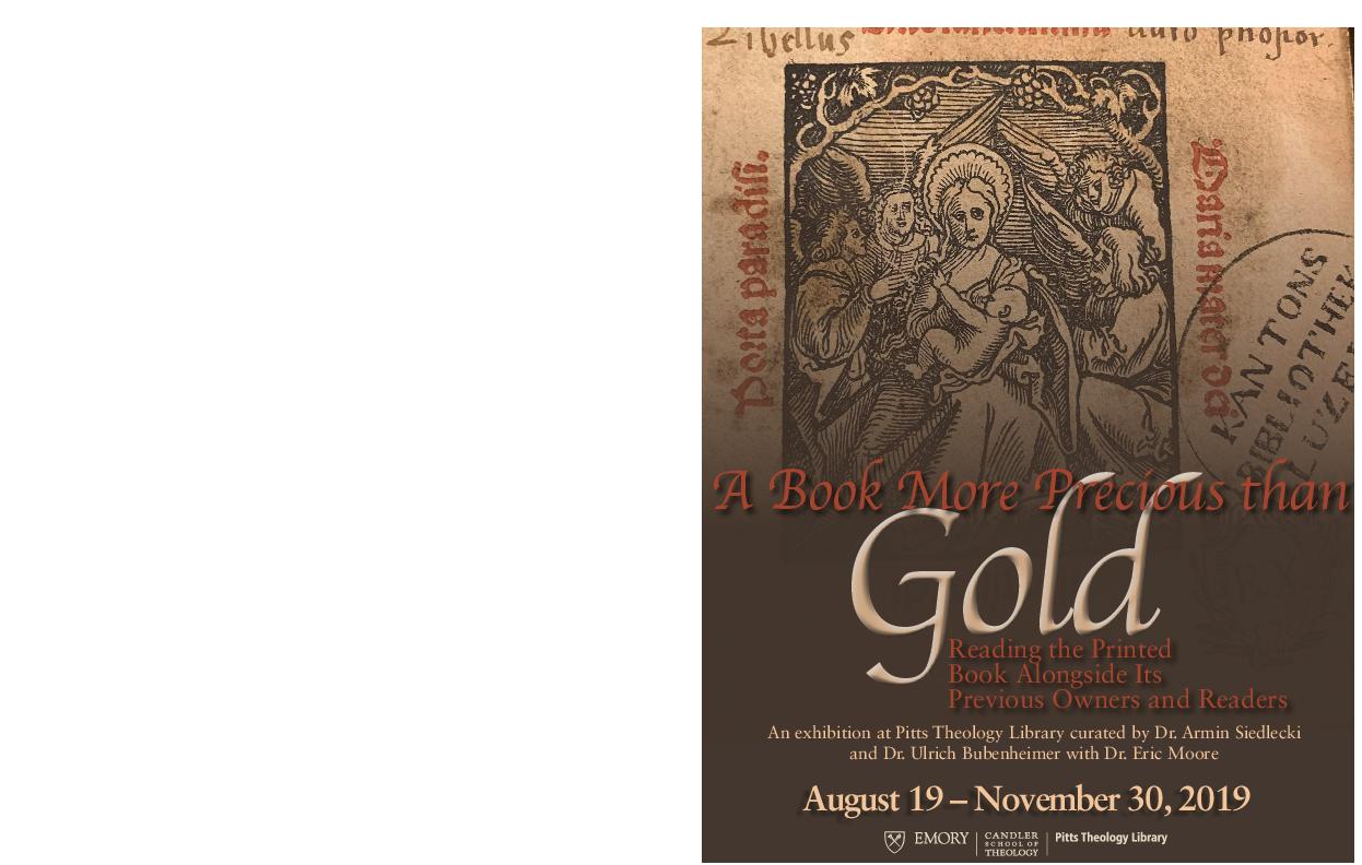 A catalog designed to accompany the &quot;A Book More Precious than Gold&quot; exhibition.