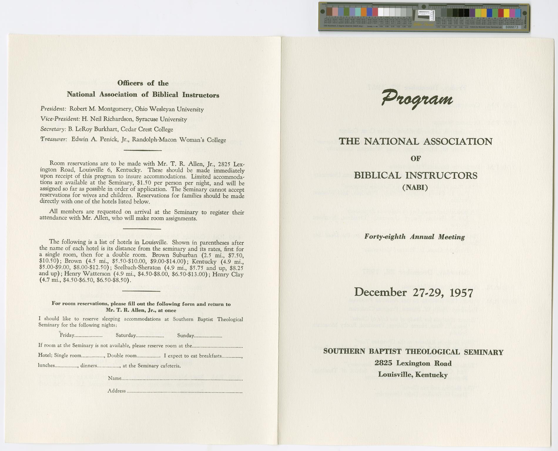 A program for the annual meeting of the American Academy of Religion, held at the Boston Marriott Motor Hotel in Boston, MA, on October 23-26, 1969.